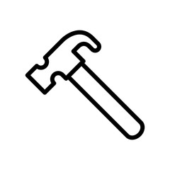 Hammer line icon 