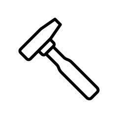 Hammer line icon 