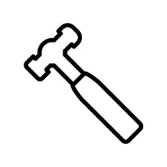 Hammer line icon 