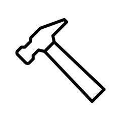Hammer  icon vector outlined style