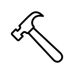 Hammer line icon 
