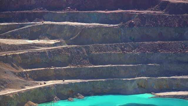 Inactive open pit copper mine in Ajo, Arizona