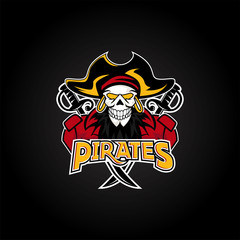 Pirates Mascot Sport Esport Logo Design Stock Vector 