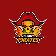 Pirates Mascot Sport Esport Logo Design Stock Vector 