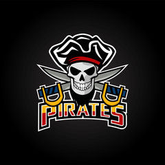 Pirates Mascot Sport Esport Logo Design Stock Vector 