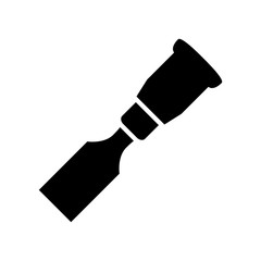 Chisel icon design template, vector icon designed in flat style isolated on white background, solid icon vector design, can be used for web and various needs of your project