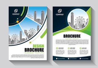 Business abstract vector template. Brochure design, cover modern layout, annual report, poster, flyer in A4 with colorful triangles, geometric shapes for tech, science, market with light background