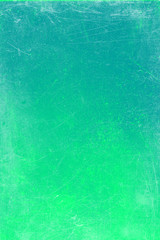 Grunge style textured vintage concept turquoise green background.