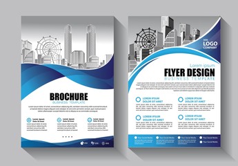Business abstract vector template. Brochure design, cover modern layout, annual report, poster, flyer in A4 with colorful triangles, geometric shapes for tech, science, market with light background