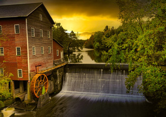 old mill at sunrise © curningphoto