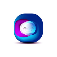 Square geometric banners with 3d smooth blend effect. Digital technology trendy icon design. Vector Illustration For Wallpaper, Banner, Background, Card, Book Illustration, landing page