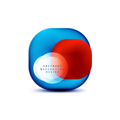 Square geometric banners with 3d smooth blend effect. Digital technology trendy icon design. Vector Illustration For Wallpaper, Banner, Background, Card, Book Illustration, landing page