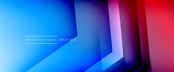 Obraz premium Arrow lines, technology digital template with shadows and lights on gradient background. Trendy simple fluid color gradient abstract background with dynamic straight shadow lines effect