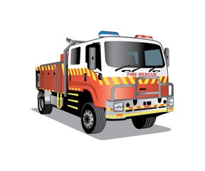 Vector of Fire rescue truck cartoon design eps format ,   suitable for your design needs, logo, illustration, animation, etc.