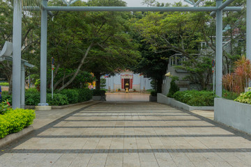 walkway into temple 