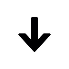 down direction, down arrow icon