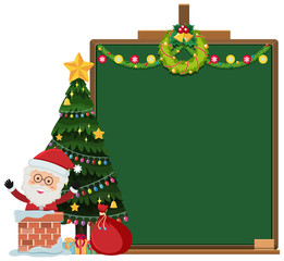 Border template with christmas theme background