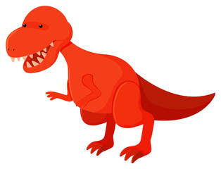 Single picture of tyrannosaurus rex in red