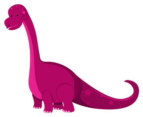 Single picture of brontosaurus in pink