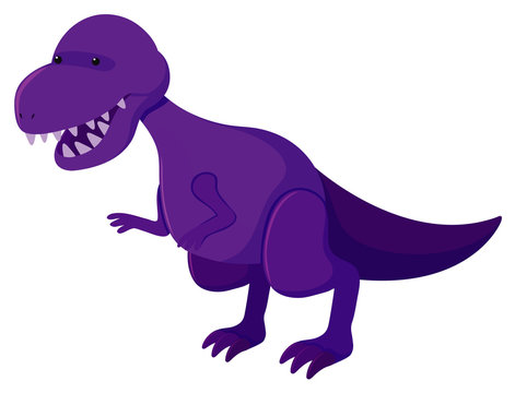 Single picture of tyrannosaurus rex in purple
