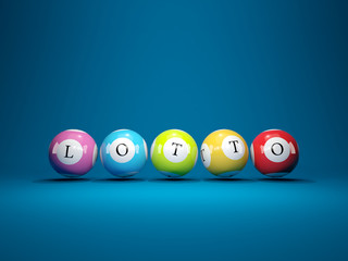 Realisic 3d lottery balls with sign LOTTO