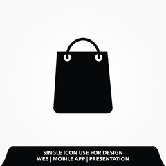 shopping bag icon design vector illustration