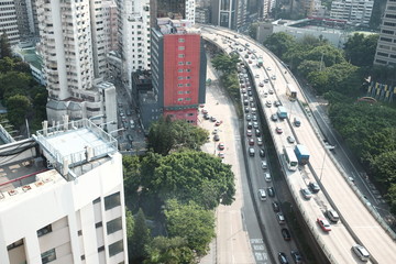 aerial view of the city