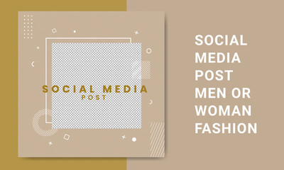 Social Media Post Men Or Women Fashion Background Design