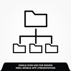 share folder line icon design vector illustration