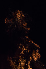 Photography of fire (bonfire), a bright flame