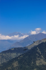 Snow-covered Mountain With Blue Sky, Cloud and Fog