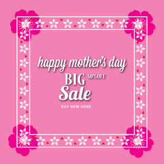 Mother's Day Sale Banner vector illustration