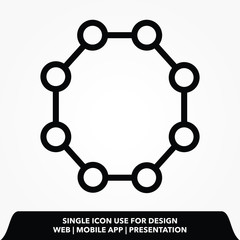 Molecule line icon, vector best flat icon on texture background , EPS 10