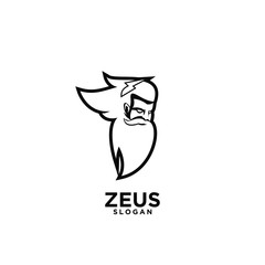 Zeus god head black logo design