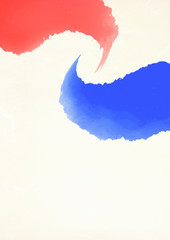 Korean flag pattern painted with brush