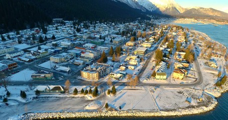 Winter views of Seward, Alaska 