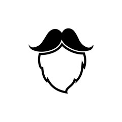 Mustache icon vector ilustration template