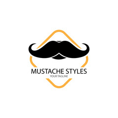 Mustache icon vector ilustration template