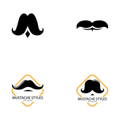 Mustache icon vector ilustration template