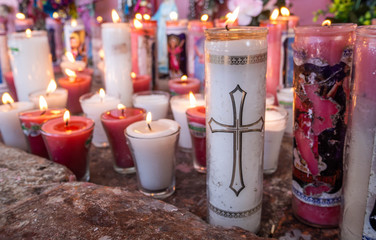 candles lighting altar of the child jesus