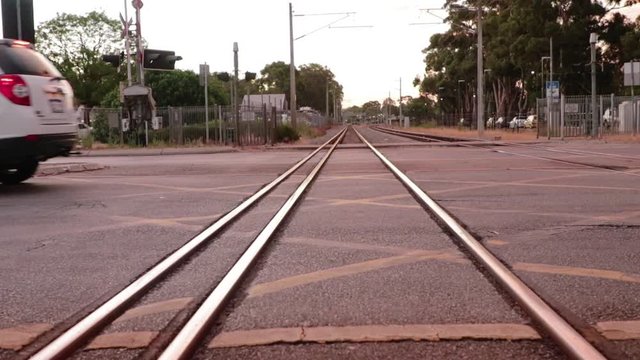 lower angle into train tracks