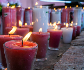 candles lighting altar of the child jesus