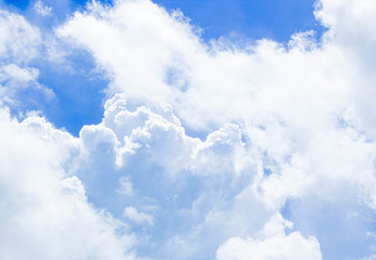 Naklejka na ściany i meble Beautiful panoramic landscape with the blue cloudy