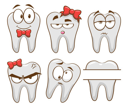 tooth vector set collection graphic clipart design