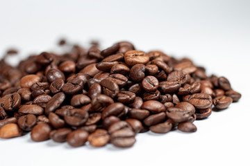 coffee beans isolated on white background