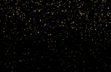 The dust sparks and golden stars shine with special light. Vector sparkles on a transparent background. Christmas light effect. Sparkling magical dust particles.