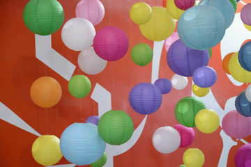 decorative lamps in the chinese new year festival