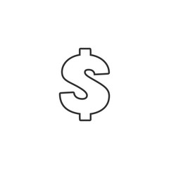 dollar icon vector