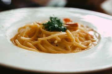 spaghetti with tomato sauce