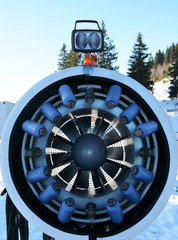 a snow cannon in detail